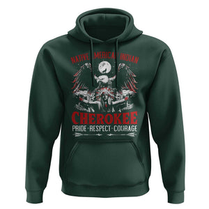 Native American Cherokee Hoodie Pride Respect Courage Indigenous TS09 Dark Forest Green Print Your Wear