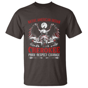 Native American Cherokee T Shirt Pride Respect Courage Indigenous TS09 Dark Chocolate Print Your Wear