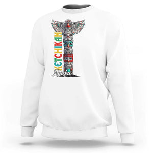 Native American Alaska Sweatshirt Ketchikan Totem Pole TS09 White Print Your Wear