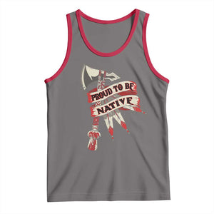 Proud To Be Native Tank Top American Indian Indigenous TS09 Deep Heather Red Print Your Wear