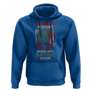 Make America Native Again America Flag Hoodie TS09 Royal Blue Print Your Wear