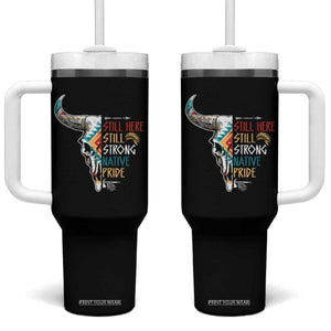 Native Pride Still Here Still Strong American Indian Tumbler With Handle TS09 One Size: 40 oz Black Print Your Wear