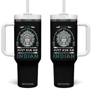 American Indian Tumbler With Handle You Can Trust The Government TS09 One Size: 40 oz Black Print Your Wear