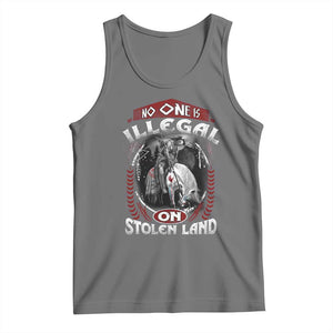 Native American Tank Top No One Is Illegal On Stolen Land TS09 Black Heather Print Your Wear