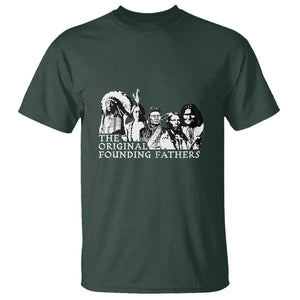 Native American Indian Original Founding Fathers T Shirt TS09 Dark Forest Green Print Your Wear