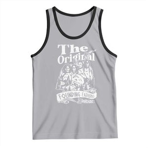 Native American Indian Tank Top Original Founding Fathers TS09 Athletic Heather Black Print Your Wear