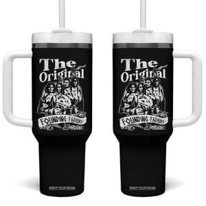 Native American Indian Tumbler With Handle Original Founding Fathers TS09 One Size: 40 oz Black Print Your Wear