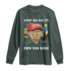 Funny Trump Long Sleeve Shirt Every Era Has Its Own Van Gogh Starry Night TS09 Dark Forest Green Print Your Wear