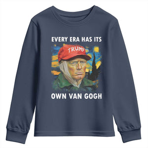 Funny Trump Youth Sweatshirt Every Era Has Its Own Van Gogh Starry Night TS09 Navy Print Your Wear