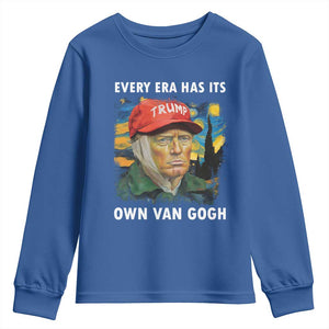 Funny Trump Youth Sweatshirt Every Era Has Its Own Van Gogh Starry Night TS09 Royal Blue Print Your Wear