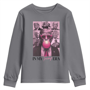 Trump Eras Youth Sweatshirt Trump Pink Era 2024 Tour TS09 Charcoal Print Your Wear
