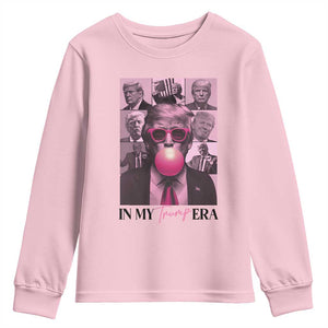 Trump Eras Youth Sweatshirt Trump Pink Era 2024 Tour TS09 Light Pink Print Your Wear