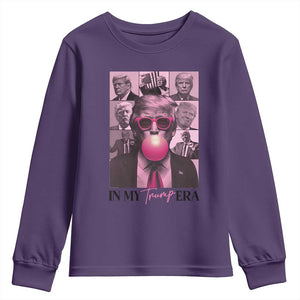 Trump Eras Youth Sweatshirt Trump Pink Era 2024 Tour TS09 Purple Print Your Wear