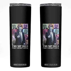 Trump Eras Skinny Tumbler Take America Back President TS09 Black Print Your Wear