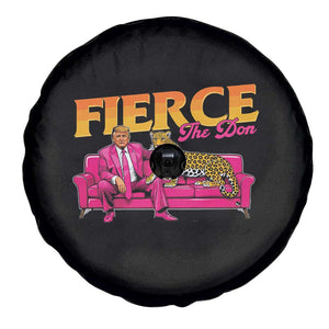 Trump 2024 Spare Tire Cover Fierce The Don Pink Trump Leopard TS09 Print Your Wear