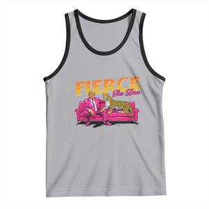 Trump 2024 Tank Top Fierce The Don Pink Trump Leopard TS09 Athletic Heather Black Print Your Wear