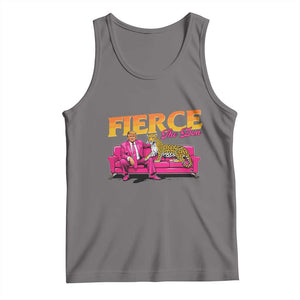 Trump 2024 Tank Top Fierce The Don Pink Trump Leopard TS09 Deep Heather Print Your Wear