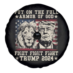 Christian Trump Fight Spare Tire Cover Put On The Full Armor Of God Never Stop Fighting TS09 Print Your Wear