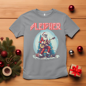 Sleigher Hail Santa Heavy Metal Christmas Rock T Shirt TS09 Sport Gray Printyourwear