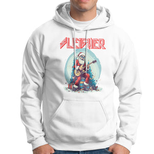 Sleigher Hail Santa Heavy Metal Christmas Rock Hoodie TS09 White Printyourwear