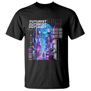 Japanese Cyberpunk T Shirt Tokyo Street Of Japan Night Futurist Aesthetic TS09 Black Printyourwear