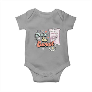 Valentine's Day Baby Onesie Retro Nurse Valentine You're So Sweet D10W Medical Peds PICU TS09 Sport Gray Print Your Wear