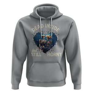 Dead Inside But Still Horny Skeleton Couple Valentine's Day Hoodie TS09 Sport Gray Printyourwear