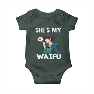 Valentine's Day Couple Matching Baby Onesie She's My Waifu Funny Anime Boyfriend TS09 Print Your Wear