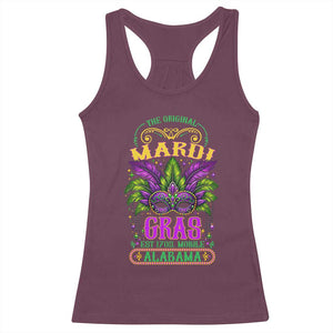 The Original Mardi Gras Mobile Alabama 1703 Racerback Tank Top TS09 Maroon Print Your Wear