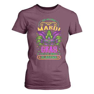 The Original Mardi Gras Mobile Alabama 1703 T Shirt For Women TS09 Maroon Print Your Wear