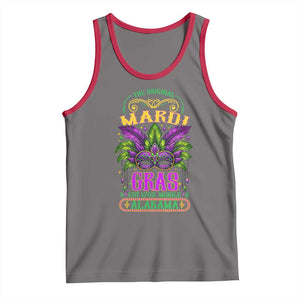 The Original Mardi Gras Mobile Alabama 1703 Tank Top TS09 Deep Heather Red Print Your Wear
