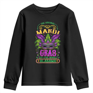 The Original Mardi Gras Mobile Alabama 1703 Youth Sweatshirt TS09 Black Print Your Wear