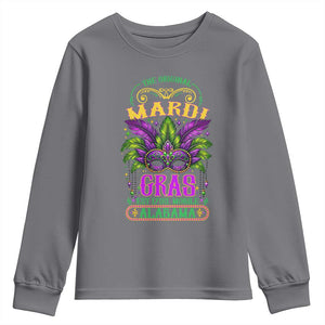 The Original Mardi Gras Mobile Alabama 1703 Youth Sweatshirt TS09 Charcoal Print Your Wear