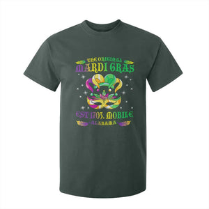 The Original Mardi Gras T Shirt For Kid Mobile Alabama 1703 TS09 Dark Forest Green Print Your Wear