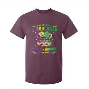 The Original Mardi Gras T Shirt For Kid Mobile Alabama 1703 TS09 Maroon Print Your Wear