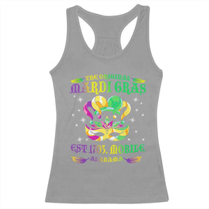The Original Mardi Gras Racerback Tank Top Mobile Alabama 1703 TS09 Sport Gray Print Your Wear