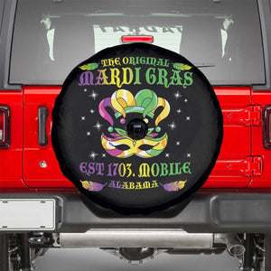 The Original Mardi Gras Spare Tire Cover Mobile Alabama 1703 TS09 Black Print Your Wear