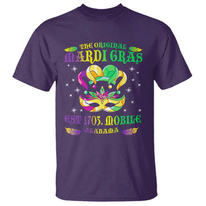 The Original Mardi Gras T Shirt Mobile Alabama 1703 TS09 Purple Print Your Wear