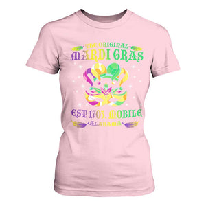 The Original Mardi Gras T Shirt For Women Mobile Alabama 1703 TS09 Light Pink Print Your Wear