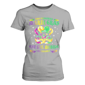 The Original Mardi Gras T Shirt For Women Mobile Alabama 1703 TS09 Sport Gray Print Your Wear