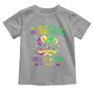The Original Mardi Gras Toddler T Shirt Mobile Alabama 1703 TS09 Sport Gray Print Your Wear