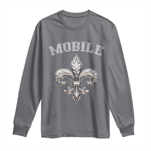 Mardi Gras Mobile Alabama Long Sleeve Shirt TS09 Charcoal Print Your Wear
