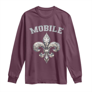 Mardi Gras Mobile Alabama Long Sleeve Shirt TS09 Maroon Print Your Wear