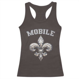Mardi Gras Mobile Alabama Racerback Tank Top TS09 Dark Chocolate Print Your Wear