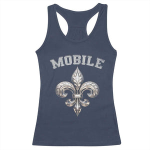 Mardi Gras Mobile Alabama Racerback Tank Top TS09 Navy Print Your Wear