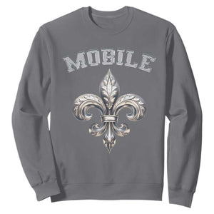 Mardi Gras Mobile Alabama Sweatshirt TS09 Charcoal Print Your Wear