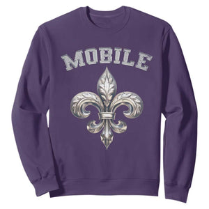 Mardi Gras Mobile Alabama Sweatshirt TS09 Purple Print Your Wear