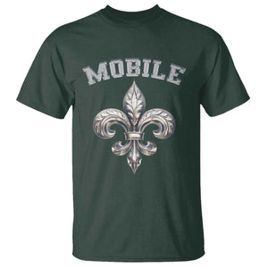 Mardi Gras Mobile Alabama T Shirt TS09 Dark Forest Green Print Your Wear