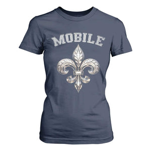 Mardi Gras Mobile Alabama T Shirt For Women TS09 Navy Print Your Wear