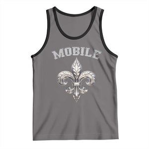 Mardi Gras Mobile Alabama Tank Top TS09 Deep Heather Black Print Your Wear